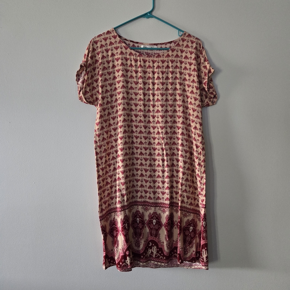 🌸MIRACLE Sunset Road Shift dress SZ 14